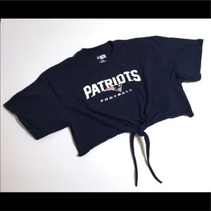 NFL Patriots crop top cutoff tee